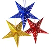 Three-dimensional Laser Christmas Pentagon Hanging Paper Five-star Bar Hotel Wedding Decoration Articles Wedding props