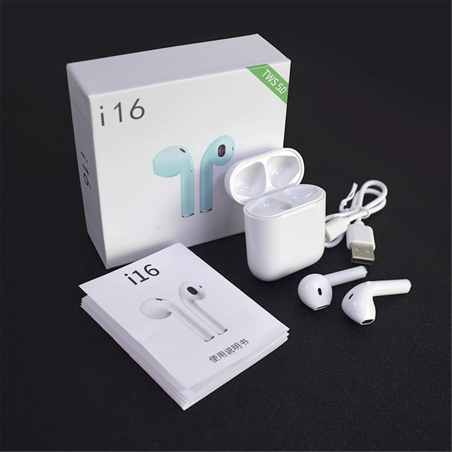Bluetooth 5.0 Wireless Bluetooth Earphones Mobile phones Accessories Tws Earbuds Bluetooth Headphone(i16) - ANKUX.COM