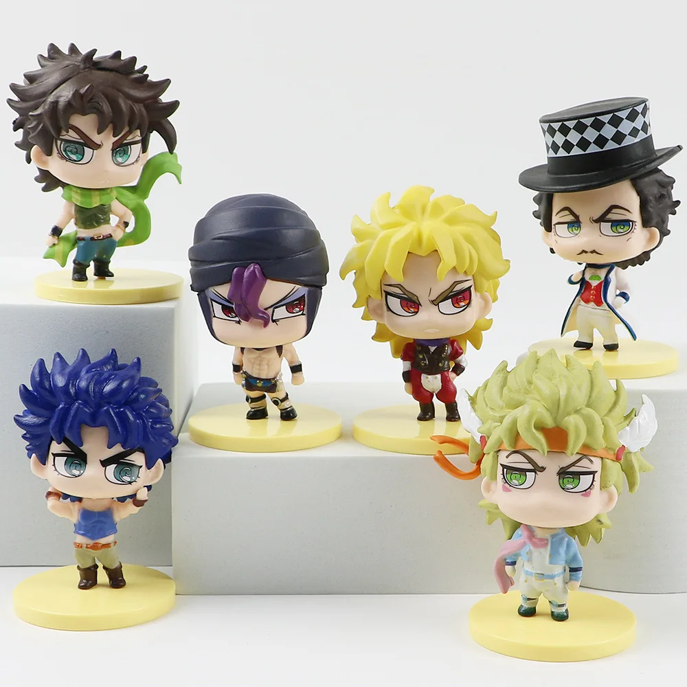 6 Piece/lot Jojos Bizarre Adventure Action Figure Toys For Kids Cartoon
