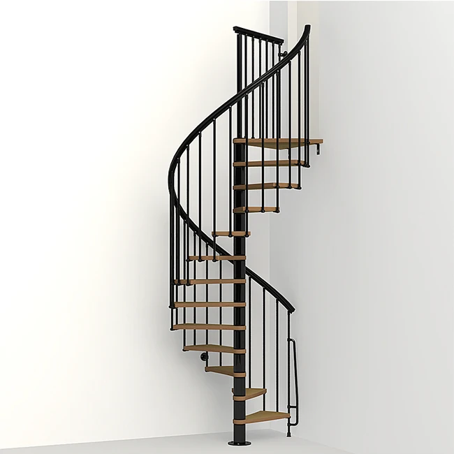 Competitive price wood treads spiral staircases in Foshan