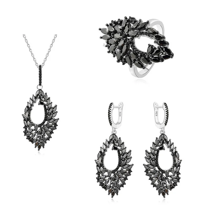 

fashion tone jewelry et,5 Sets, Black