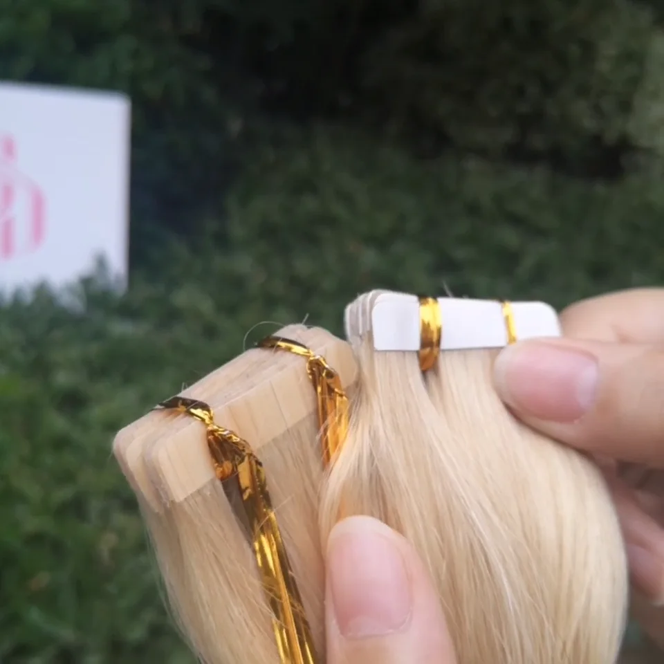 Wholesale Double Drawn Remy Hair Extensions Tape In Vendor Virgin Bone Straight Natural Human