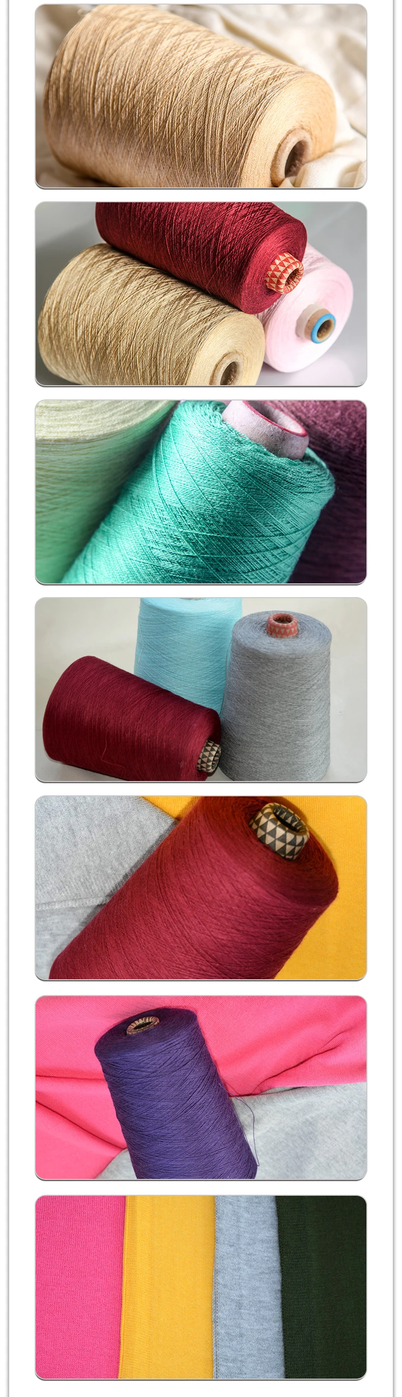 Blended  viscose cashmere  Top Dyed Yarn Ring Spun factory wholesale