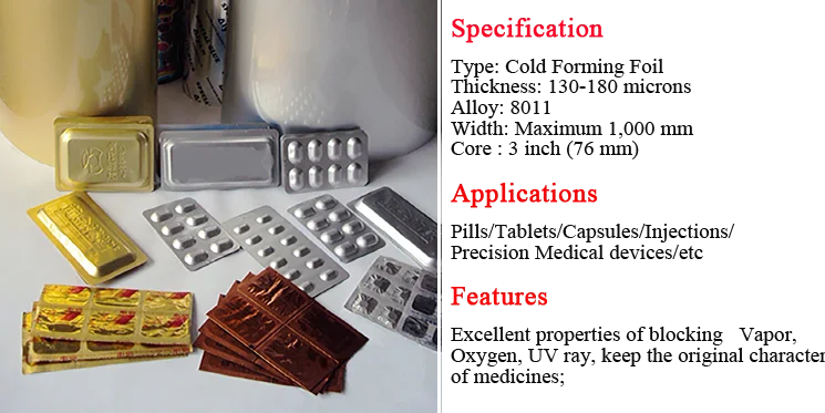 product-745-373 OPA/ALU/PE cold forming foil sealing with PTP Blister Alu Foil for pharmaceuticals medical packing