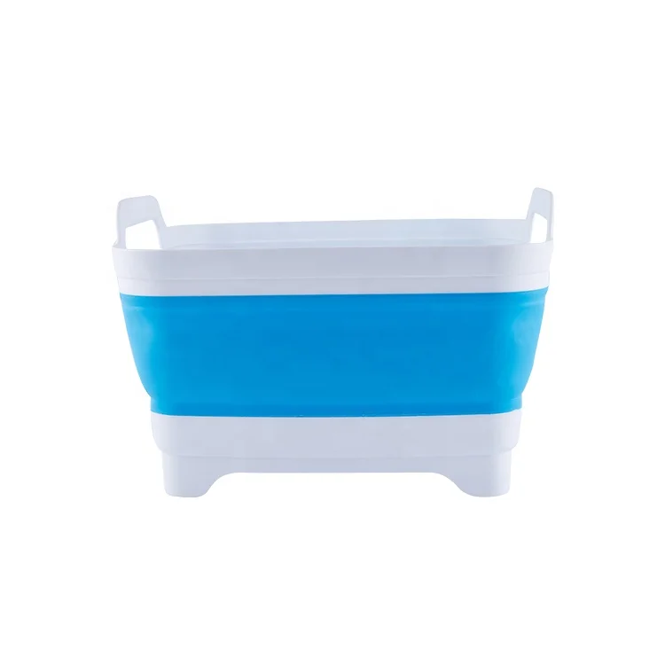 
Dish Pan with Draining Collapsible kitchen sink strainer Portable Dish Tub for Camping Dish Washing Tub and RV Sink 