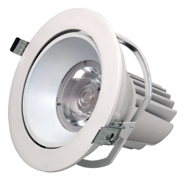 30W Round Dimmable Adjustable Downlights Anti-glare LED Recessed Down Lights For Shops