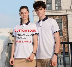 Printed custom logo design sport clothing embroidery blank white women men kid plus size 100% cotton polo tshirt