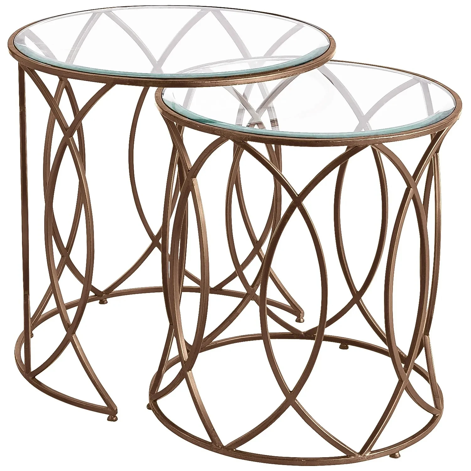 Swt Modern Round Antique Gold Nesting Glass Top Metal Side Coffee Table End Table For Bedside And Living Room Furniture Buy Glass Top Coffee Side Tables Nesting Metal Side Tables Modern Bedside Tabls