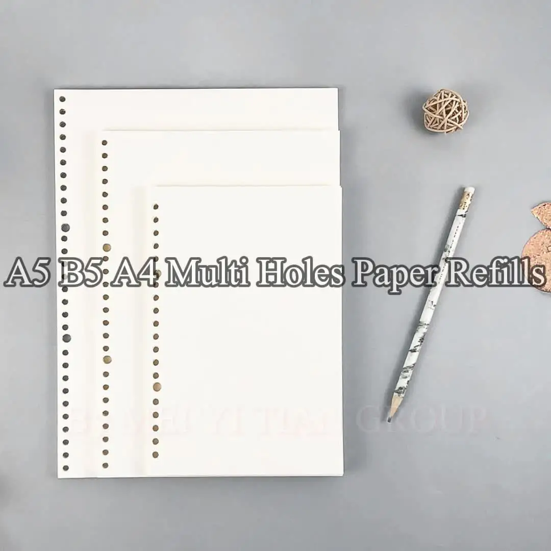 KINETOX 1 Paquets A5 Feuille Pointillé 6 Trous Feuillets Mobiles