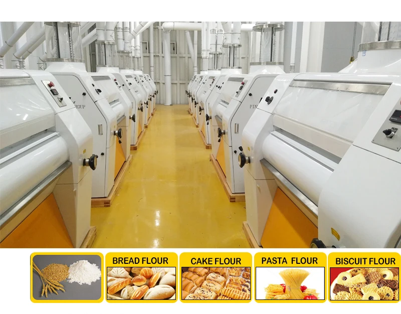 60t 100t 120t Cereal Grain Atta Flour Mill Wheat Flour Grinder Maida