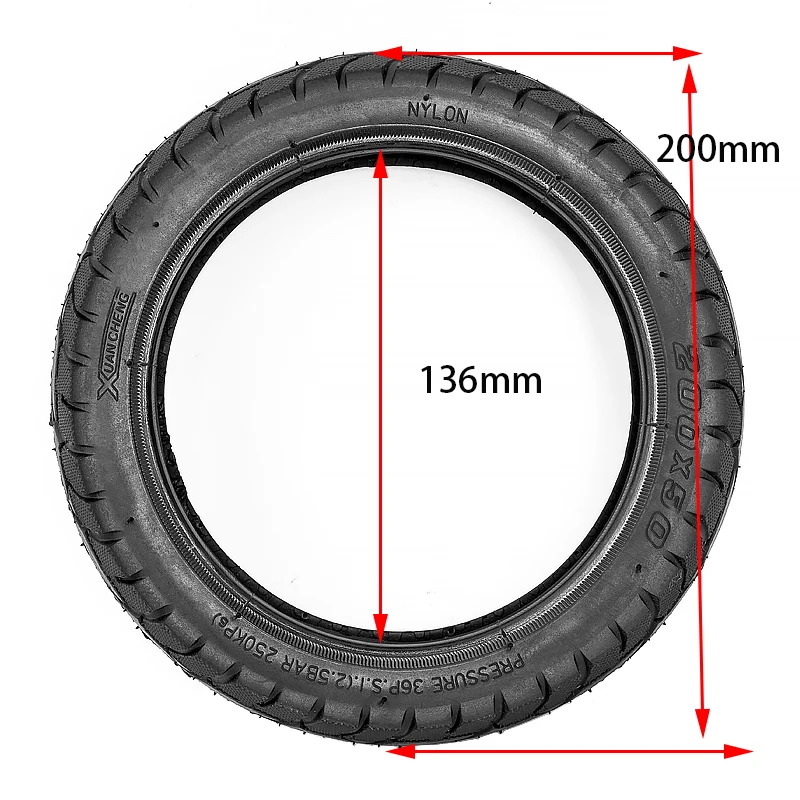 Xuancheng 8 Inch Electric Scooter Tires 200*50 New Pattern Highway