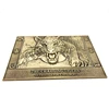 Perfect rectangle 3D antique bronze tigers logo coin