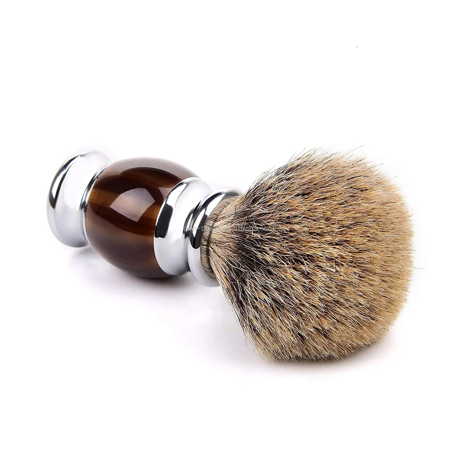 Men Luxury Shaving Brush Private Label Synthetic Metal Handle Badger ...