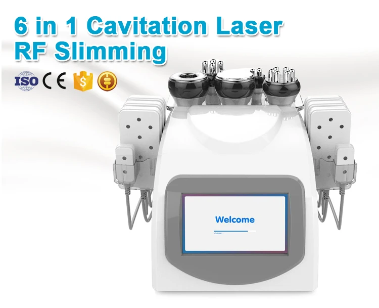 Portable lipo vacuum cavitation system rf + laser + ultrasonic cavitation machine