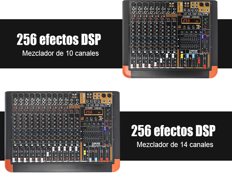 Consola de Audio Doble Efectos 99DSP Mezclador con contacto inalámbrico USB