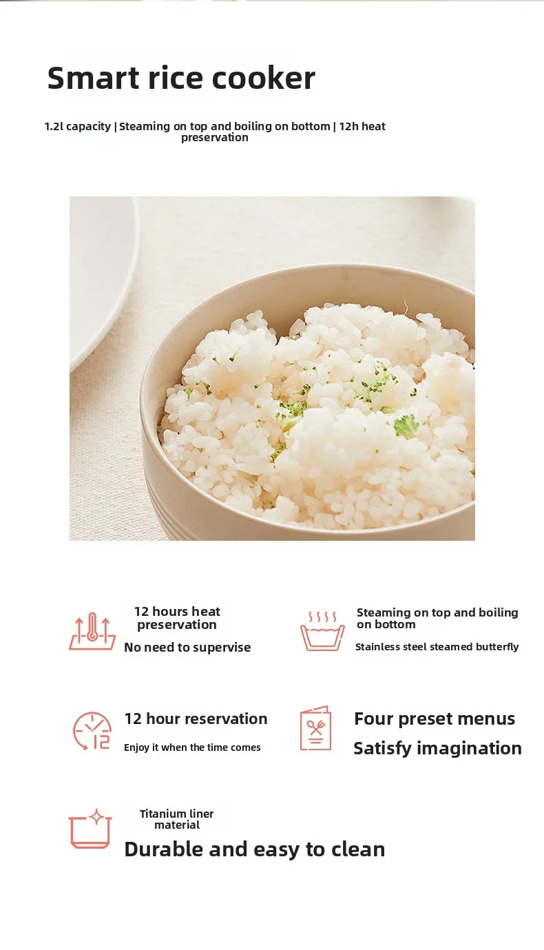 Mini rice cooker for one person