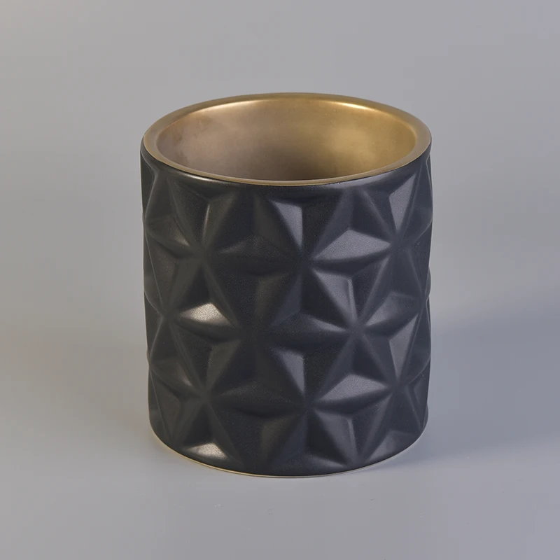 Luxury GEO Cut Ceramic Candle Jars