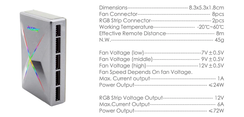 alseye ARGB case fan 120mm 3pcs KIT gaming cooling fan