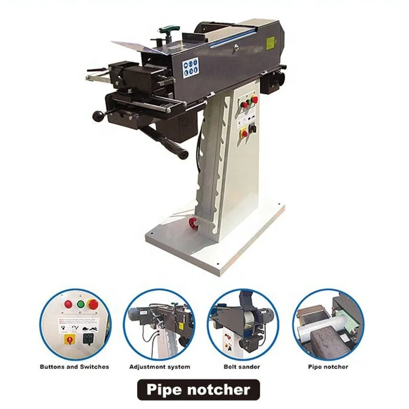 China Tube Notcher Pipe Notching Tool With Belt Sander Machine For