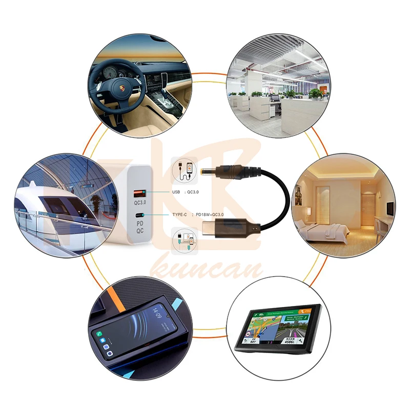 Male Jack Dc 5.5 2.1 2.1Mm To USB Type 3.1 Connector 5V 3A 9V 12V 20V Phone Accessories Charging Usb Pd Cable.jpg