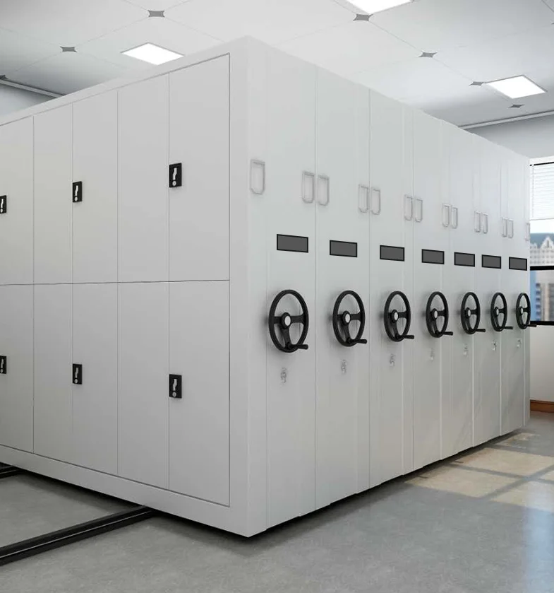 Metal Rack Mass Shelf Library Steel Document Moving Storage Mobile