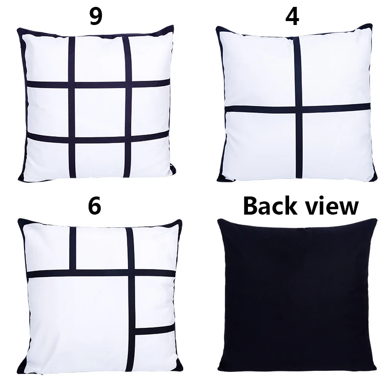 Sublimation Blanks 9 Panel Pillow Case Wholesale 18x18inches Pillow
