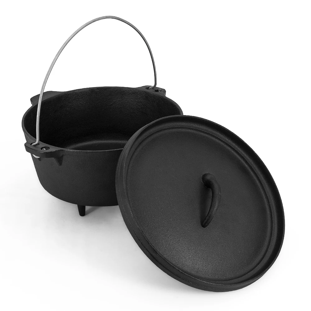 legless cast iron combo cooker dutch oven camping cooking pot