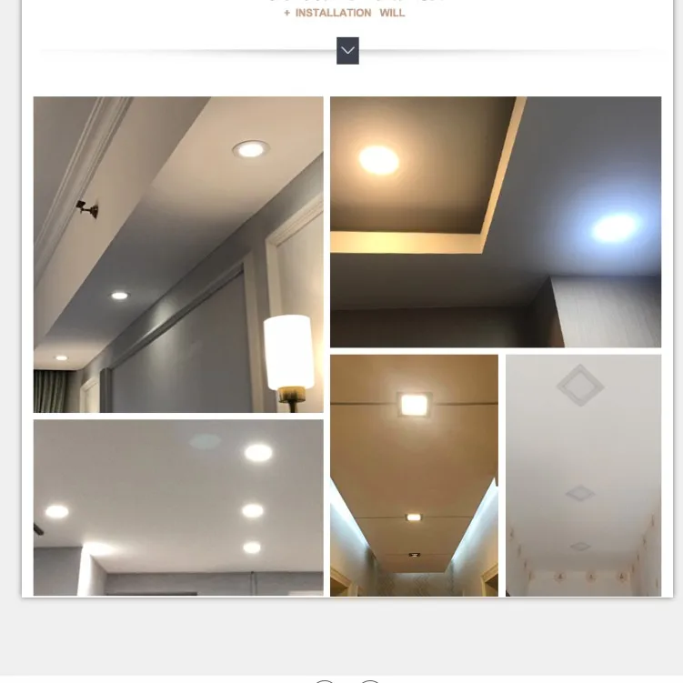 China led lighting ceiling slim recessed panel 6w 12w 15w 18w 24w round indoor light