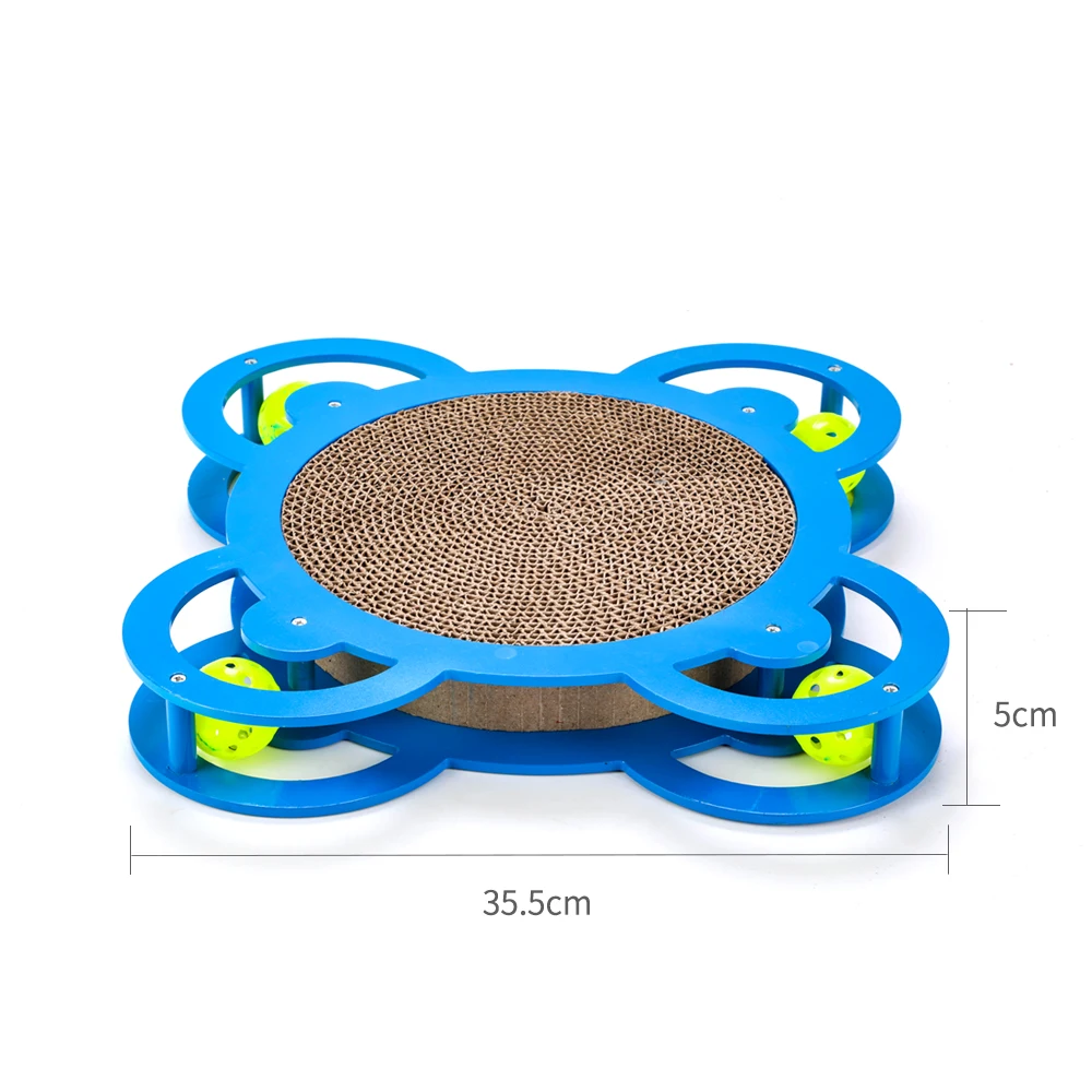 
Round Shape Pet Scratcher with Ball Cats Interactive Toys Paper Eco-friendly Stocked 
