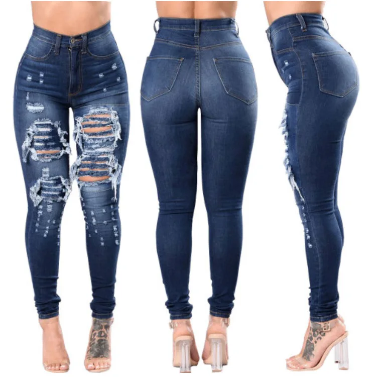 ripped denim jeans ladies