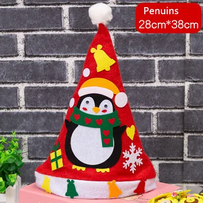 Diy Non-woven Felt Crafts Christmas Hat Promotional Christmas Snowman Hats For Kids Christmas