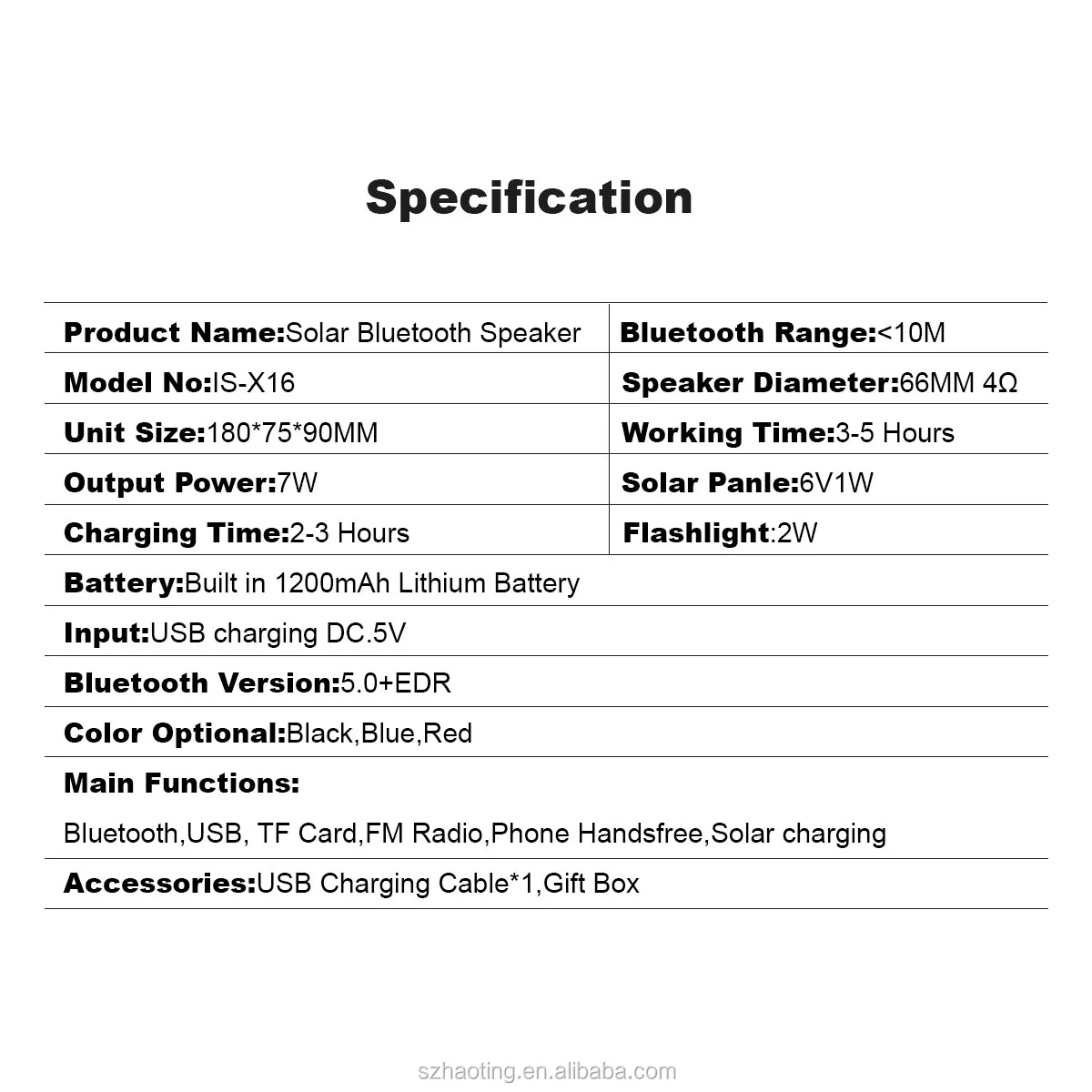 IS-X16 portable mini speaker with fm radio wireless solar player with LED Lamp Emergency Mini speakers audio system sound - ANKUX.COM