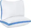 Premium Quality Bed Support Pillows Side Back Sleepers Blue Gusset Queen Size White TV Pillow