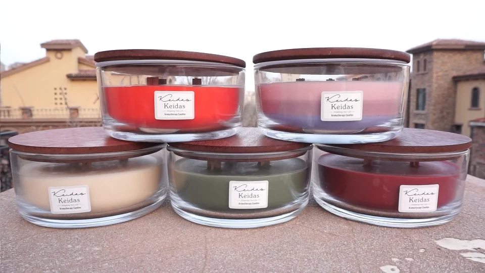 Unique Cylinder Oval Boat Glass Candle Aromatherapy Woodwick Candle Jar