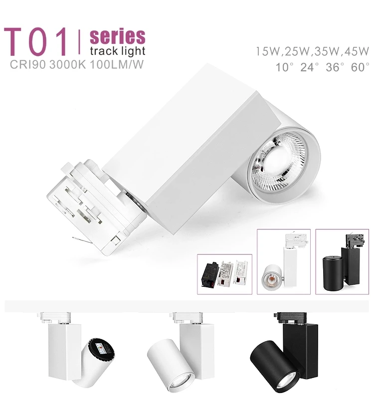 5 Year Warranty LED Track Lamp High Class Indoor Home Hotel Party Supermarket Showroom 35W COB LED Track Lights