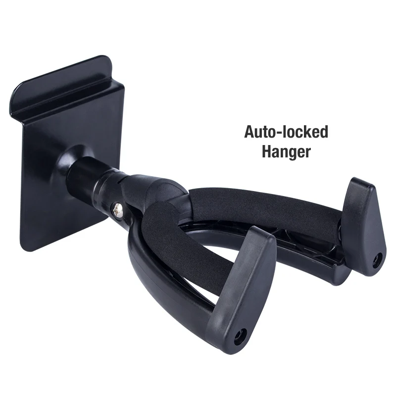 Oem Slatwall Auto Lock Ukulele Hook Wall Guitar Hanger For Guitar Mount