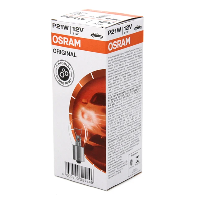 ORIGINAL OSRAM  signal lamps with metal bases 7506 P21W 12V 21W BA15s made in Slovakia Auxiliary lamp