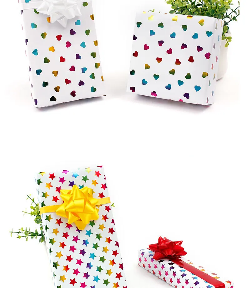 18 Sheets Polka Dot Birthday Gift Wrapping Paper Colorful Gift