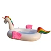 Manufacturer 500*420cm PVC big inflatable float flaming with pink wings for outdoor swimming pool toys raft
