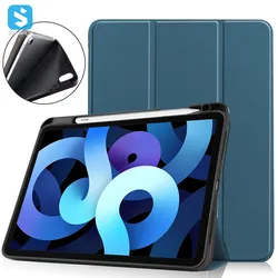 New arrivals 2020 Pu leather covers flip stand pen slot tablet case for ipad Air 4th Gen 10.9