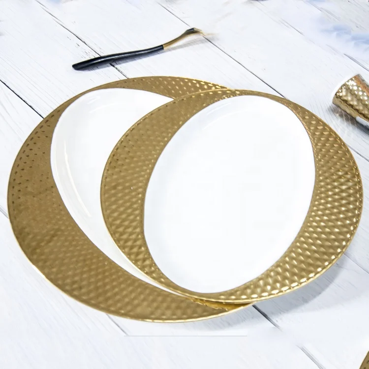 gold charger plates wedding decoration