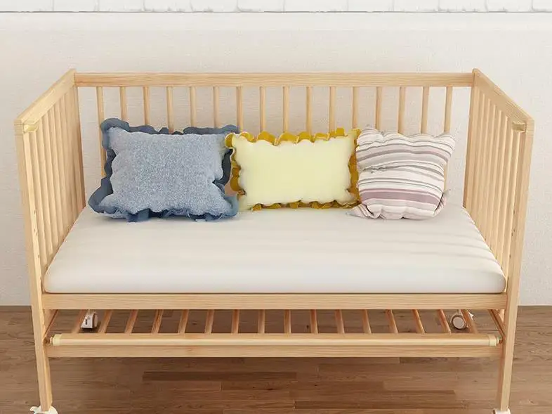 Solid Wooden Baby Bed New Design Multifunctional Adult Baby Crib For