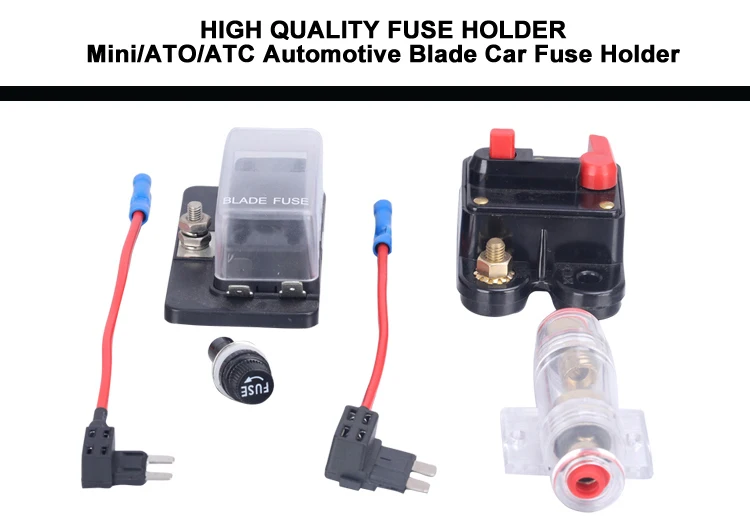 CAR STEREO AUDIO INLINE ANL FUSE HOLDER 0 2 4  GAUGE  IN/OUT WITH 2 FREE 250A 