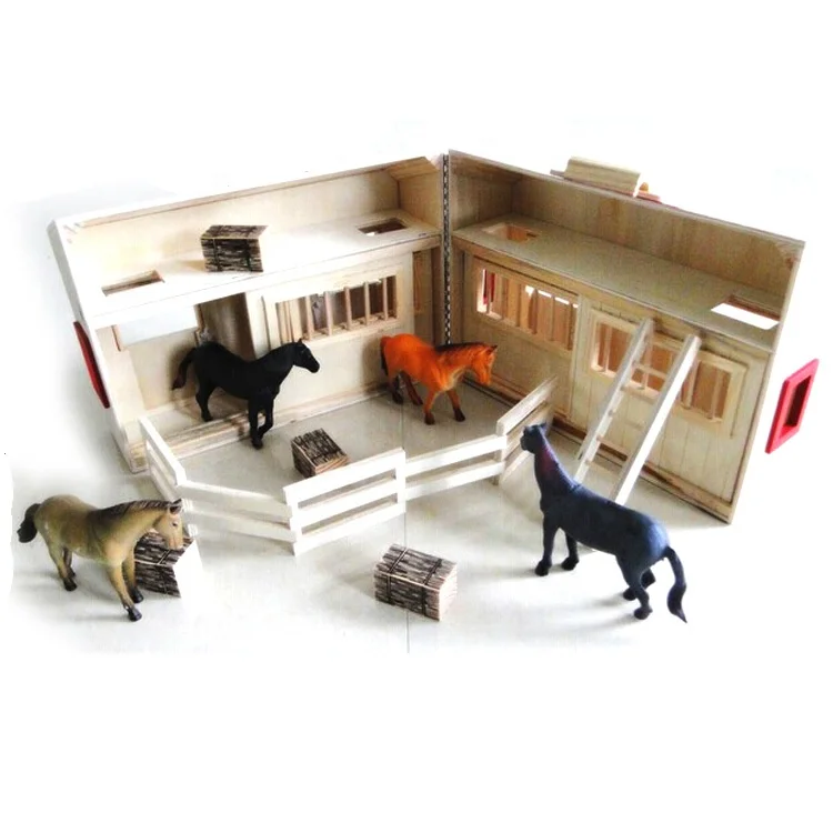 wooden horse stable toy