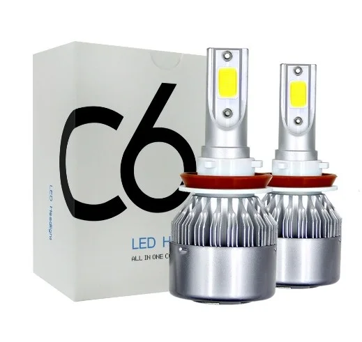 LED HeadC6 light Bulb 36W 8000lm car headlights H1 H3 H4 H7 H8 H9 H10 H11 H16 9005 9006 motorcycle LED Headlight H4 H7