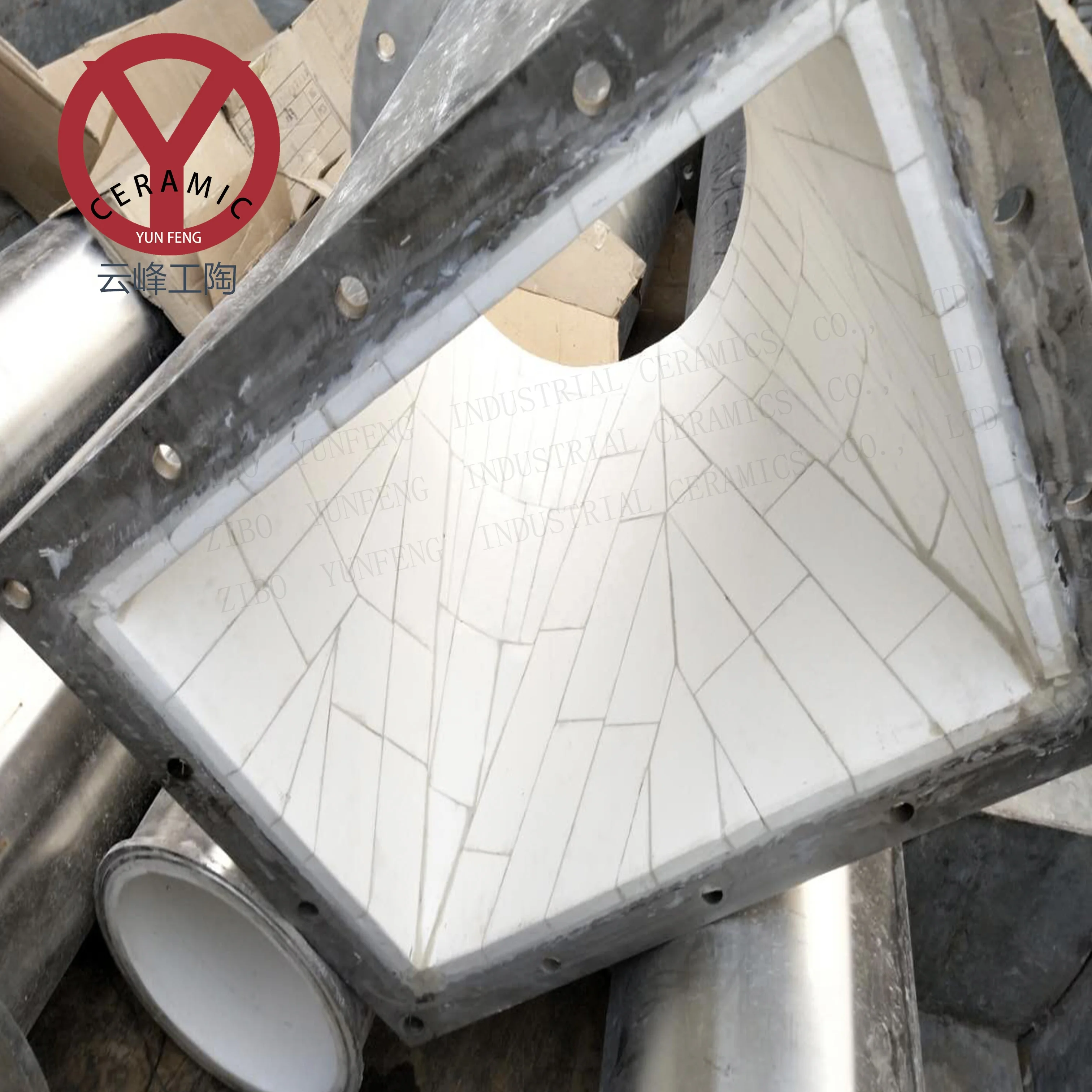 Large Diameter High Temperature Refractory Alumina Ceramic Lined Pipe