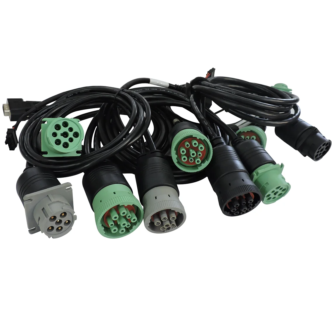 16pin OBDII Passthru Cable with Power Break Out and IP68 Rating for Heavy-Duty Automotive Wiring Harness