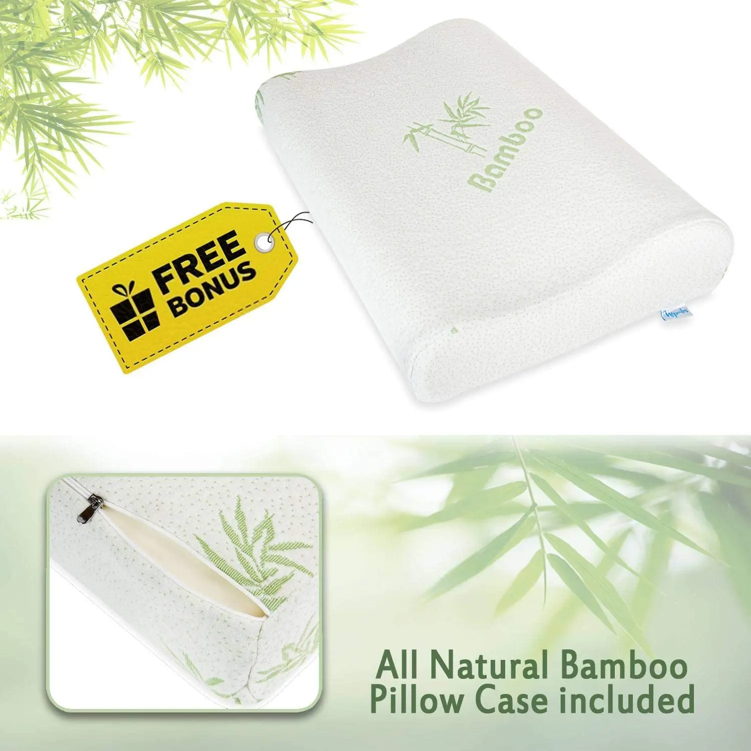 gravitti bamboo memory foam pillow
