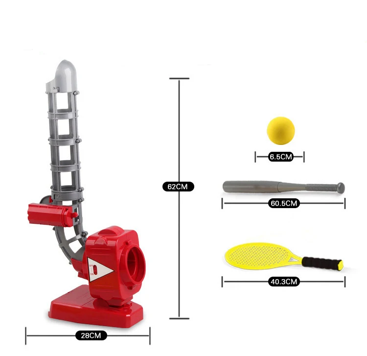 2 In 1 Baseball Tennis Pitching Machine Automatic Pitcher Active