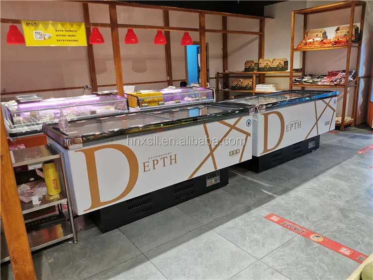 Combined Wholesale Commercial Deep Display Counters Island Freezer Supermarket Refrigeration Equipment